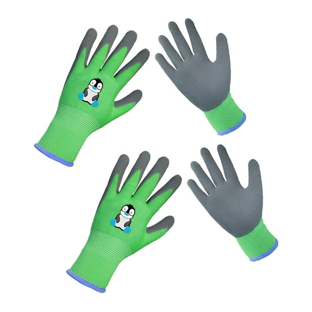 Par de guantes de jardinería para niños, guantes de patrón de dibujos animados de trabajo de jardinería para niños, guantes de protección para ciclismo MFZFUKR CPB-US-DYP680-3