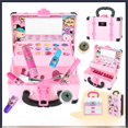 thumbnail image 1 of Juego de maquillaje para niños, juego de maquillaje de princesa, lápiz labial, esmalte de uñas para niñas, estuche de maquillaje portátil para jugar en casa, 1 of 2