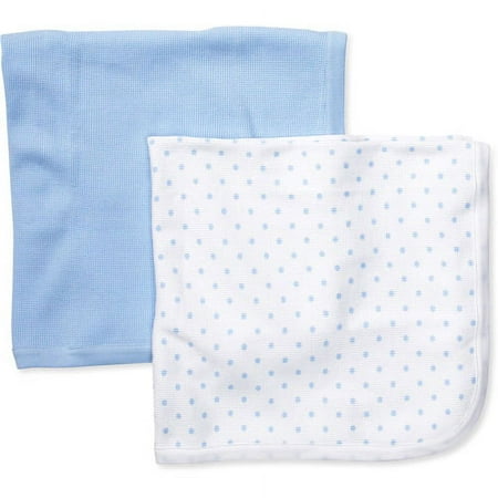 Parents Choice 2pk Thermal Blkt Blue