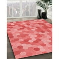 thumbnail image 2 of Ahgly Company Indoor Square Patterned Ruby Red Area Rugs, 8' Square, 2 of 6