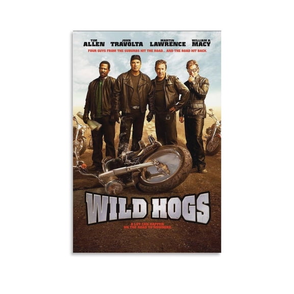 Wild Hogs Comedy Adventure Movie Poster (3) Artworks Canvas Poster Room Aesthetic Wall Art Prints Home Modern Decor