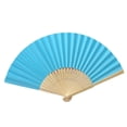 thumbnail image 4 of Pattern Folding Dance Wedding Party Lace Silk Folding Hand Held Solid Color Fan, 4 of 4