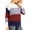 Wine, variant on Lilgiuy Women's Long Sleeves Round Neck Color Matching Loose Tops Blouse Knitted Sweater,Blue,12 2022 Fall Winter