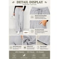 thumbnail image 3 of DOKOTOO Womens Ribbed Knit Pants Casual Drawstring Waisted Wide Leg Sweatpants Comfy Loose Lounge Pants with Pockets, 3 of 11