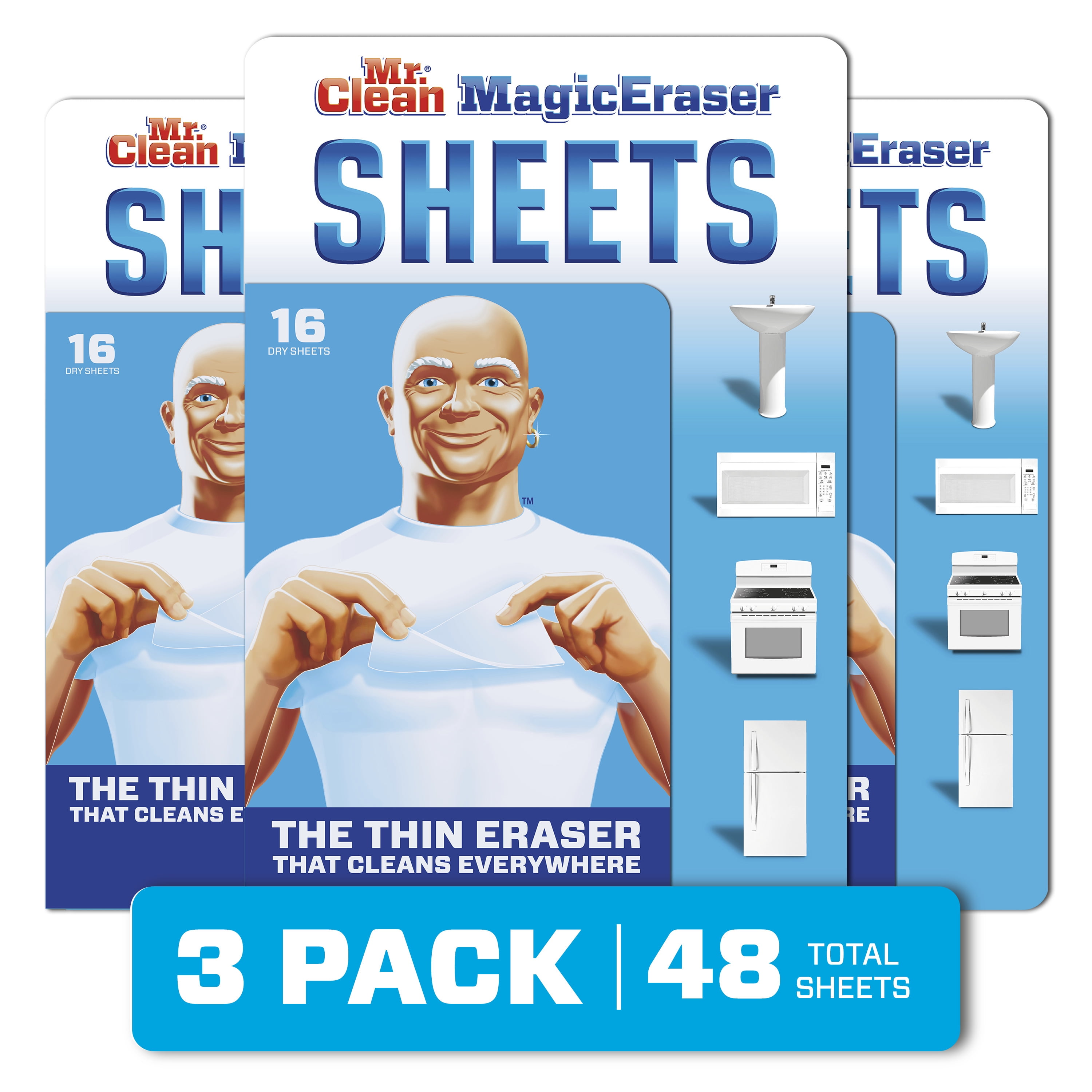 Mr. Clean Magic Eraser Multi-Surface Cleaning Sheets, 48 Ct