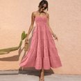 thumbnail image 6 of CIENVNSTG Women's Spaghetti Strap Maxi Dress Summer Sleeveless Dress Casual Boho Tube Top Backless Flowy Long Dresses Pink XL, 6 of 6