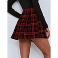 thumbnail image 5 of Women Stretch Waist Flared Pleated Skirt Casual Mini Skater Skirt, 5 of 7