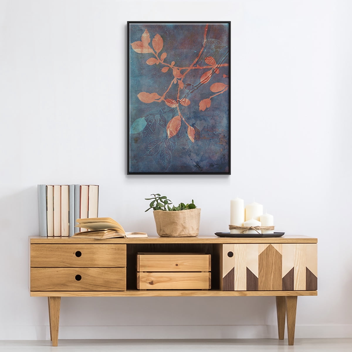 Branching Out XVIII Framed Premium Gallery Wrapped Canvas - Ready to Hang - 27 x 41 - Black Floating Frame