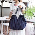 thumbnail image 4 of Foldable Travel Storage Bag, Waterproof Portable Shopping Tote with Zipper Closure, Large Capacity Reusable Grocery Bag, 1-Pack, Navy Blue Green Khaki, 4 of 6