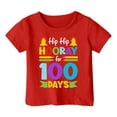 thumbnail image 1 of PMVFHDE T-Shirts pour Filles Hauts d'Été pour Filles Hauts Décontractés pour Filles T-Shirts pour Filles Garçons et Filles Mode Décontractée Imprimé Col Rond Manches Courtes T-Shirt Haut Rouge, 3-4 Ans, 1 of 4