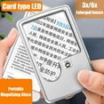thumbnail image 5 of Credit Card Led Magnifier loupe with light Leather-Case magnifying glass Utility N1Z8, 5 of 5