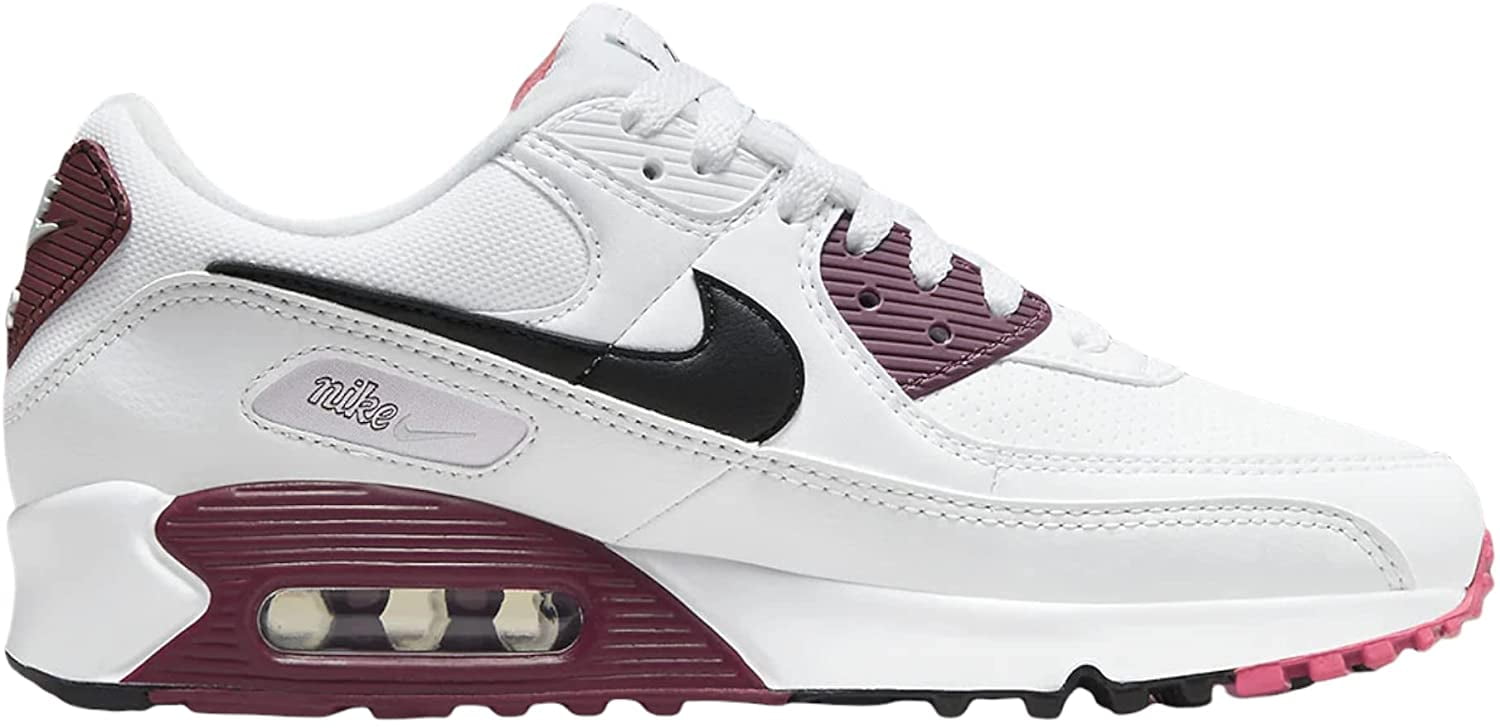 Nike Air Max 90 Women White Maroon 