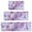 Purple Butterfly Flower-1, variant on Light Blue Butterfly Purple Pattern Kitchen Rugs Sets Of 3,Kitchen Runner Rugs Non Skid Washable,Decorative Kitchen Floor Mats for Kitchen,Sink,Laundry,17"x30" 17"x47" 17"x59"