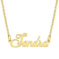 thumbnail image 1 of KISPER 18K Gold Plated Stainless Steel Personalized Name Pendant Necklace, Sandra, 1 of 6