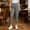 Gray, variant on Olyvenn Women's Polka Dot Yoga Pants, Elastic Waist, Side Slit Design, Casual Long Trousers with Pockets White S