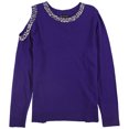 thumbnail image 1 of I.N.C chandail-Over Orné pour Femmes, Violet, Grand, 1 of 1