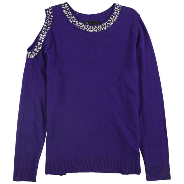 I.N.C chandail-Over Orné pour Femmes, Violet, Grand