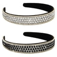 thumbnail image 5 of 2 Pcs/set Rhinestone Headbands for Women, Sparkling Crystal Headbands, Fashionable Casual Hair Accessories, Elegant Retro Style, for Daily Wear, Parties, Gatherings, Birthdays, Valentine's Day Gifts, 5 of 9