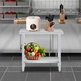 thumbnail image 7 of 48x24 Inch Stainless Steel Table with & Hooks – Commercial Kitchen Prep Table for Restaurant. Home & Hotel. Heavy-Duty Workstation with Adjustable Undershelf &  Guard, 7 of 7