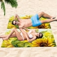 thumbnail image 6 of GZHJMY Beach Towel for Women Girls, Sunflower Oil Painting Style Bath Towel, Oversized Lightweight Sport Towel, 31x63 Inch, 6 of 7