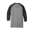 thumbnail image 6 of District Made Mens Perfect Tri 3/4 Sleeve Raglan-2XL (Black Frost/ Grey Frost), 6 of 6