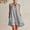 Gray, variant on ClodeEU Women's V Neck Sleeveless Ruffle Hem Swing Dress,Casual Loose Flowy Mini Sundress with Pockets Beige,Women's Plus L