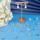 thumbnail image 4 of 1 caja de 30 piezas de accesorios para aretes de botón, de latón chapado en oro de 18 quilates, con lazo y bucle para hacer joyas con aretes colgantes., 4 of 5