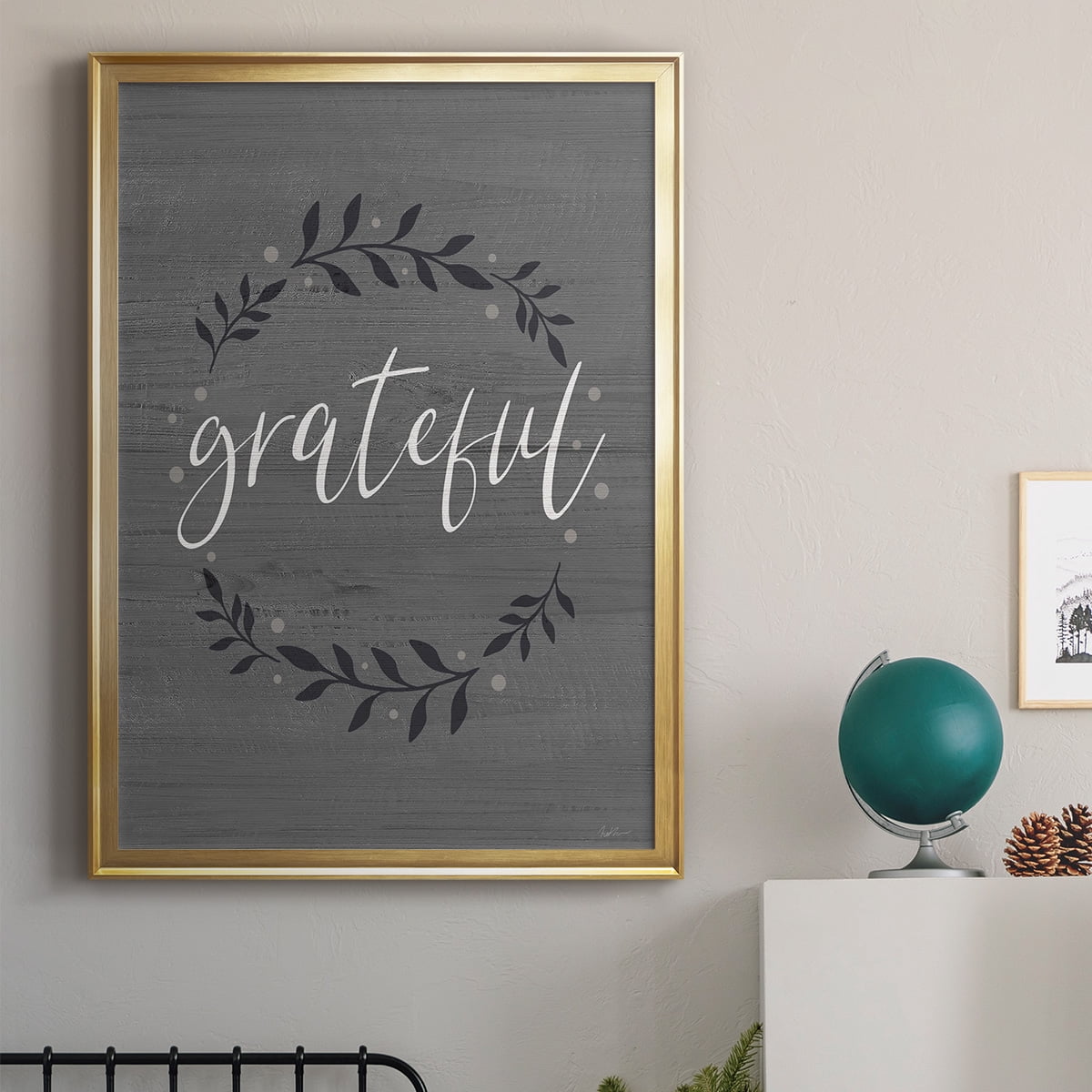 Grateful Wreath Premium Classic Framed Print - Ready to Hang
