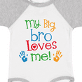 thumbnail image 4 of Inktastic My Big Bro Loves Me Little Brother Sister Boys or Girls Baby Bodysuit, 4 of 5