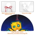 thumbnail image 3 of Lsque Geometry Dash Print Christmas Tree Skirt, Tree Skirt with Ties or Velcro, Perfect for Holiday Decorations, Halloween, and New Year-36", 3 of 7