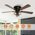 thumbnail image 6 of Parrot Uncle 48" Farmhouse Flush Mount Caged Ceiling Fan with Remote Control and Light Kit, Low-Profile Chandelier Ceiling Fan, 6 of 10