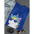 thumbnail image 3 of Cool Unicorn Wearing Glasses Shaped T-Shirt Women -Image by Shutterstock, Female Small, 3 of 4