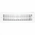 thumbnail image 3 of RV Designer Heating/Cooling Register H851 Heating/Cooling Register; Rectangular; 10 Inch x 2-1/4 Inch; With Damper; White; Plastic, 3 of 4
