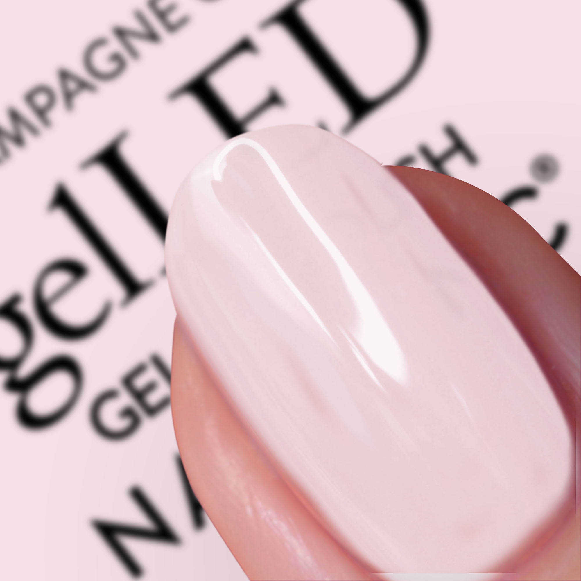 Nails.INC x Sensationail GelLED Gel Nail Polish, Champaign Campaign, Light Pink, 0.33 fl oz