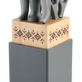 thumbnail image 4 of Spice by Tia Mowry - Savory Saffron Charcoal 7-Piece Cutlery set with Block, 4 of 6
