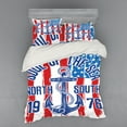 thumbnail image 2 of Ambesonne Anchor Bedding Set 3 Pcs, Vintage Anchor Design, Twin XL, Blue Red White, 2 of 3