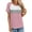 Pink, variant on Women's T Shirts Short Sleeve Color Block/Solid Tops Casual Summer Tees