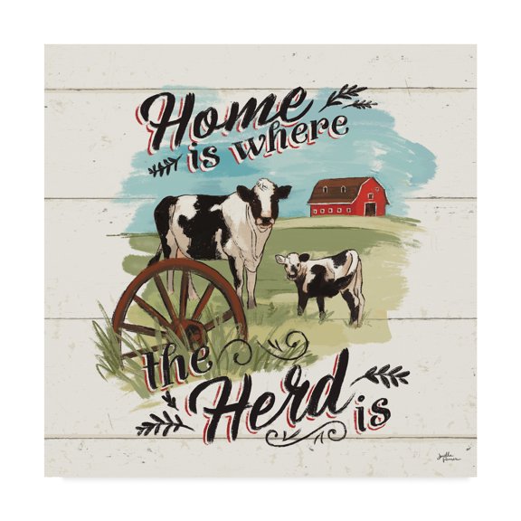 Trademark Fine Art 'Farm Life II on Wood' Canvas Art by Janelle Penner