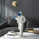 thumbnail image 4 of globo niño estatua lindo adorno estilo nórdico hombre abstracto estatuil embarcación de aterrizaje para gabinete de Azul Baoblaze Artesanía de personajes, 4 of 7