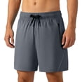 thumbnail image 3 of Kojanyu Men's Athletic Shorts Quick Dry Running Shorts with Drawstring 85 Nylon 15 Spandex Gym Workout Beach Casual Shorts XS to XXL, 3 of 10