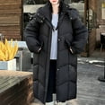 thumbnail image 5 of TKLPEHG Women Jacket Winter Thickened Long Down Jacket Parka Warm Overcoat Hooded Puffer Jacket Outerwear with Pockets (Black,XXL), 5 of 8