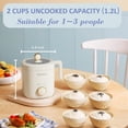thumbnail image 6 of TOPWIT Rice Cooker Small, 2-Cups Uncooked, 1.2L Mini Rice Cooker with Non-stick Coating, BPA Free, Portable Rice Maker with One Touch & Keep Warm Function, Beige, 6 of 8