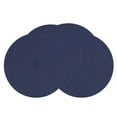 thumbnail image 1 of Juego de 4 manteles individuales redondos de 38 cm, trenzados, color azul marino, de la marca SHACOS, 1 of 9