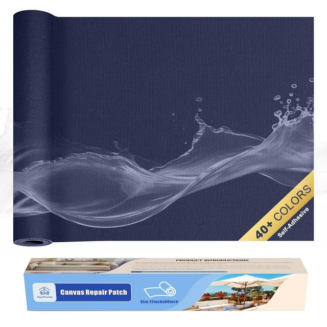 sasyxdc Ruban de Réparation en Toile pour Équipement Extérieur 4x63 Pouces Imperméable Auto-Adhésif pour Réparer les Housses de Bateau, Pare-Soleil, Canapés, Tentes, Chaises Longues, Auvents (Noir)