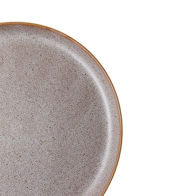 Home Trends Oat Speckle Stoneware Salad Plate, Salad plate is 100% ceramic stoneware with a reactive glaze finish. Dishwasher and microwave safe.