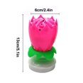 thumbnail image 3 of Lotus Music Candle Flowering Birthday Cake Candle Flat Rotating Electronic Lotus Candle, 3 of 5