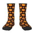 thumbnail image 1 of Kdxio Orange Pumpkin And Autumn Maple Print Children's Socks for Daily Wear and Sports Use Colorblock Mid-Calf Design Breathable Material, 1 of 5