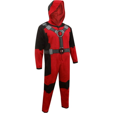 Marvel Comics Deadpool Hooded Fleece Union Suit