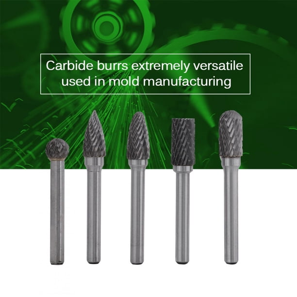Juego de 5 Brocas de Corte de lima rotativa de acero de tungsteno Ecomeon