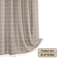 thumbnail image 2 of CHUANK Fournitures Scolaires Rideau de Douche Bohème Ferme en Lin Rustique Tissu Rayé Résistant Ensemble de Rideau de Douche avec Franges Déperlant Vintage Pays en Tissu, 2 of 7